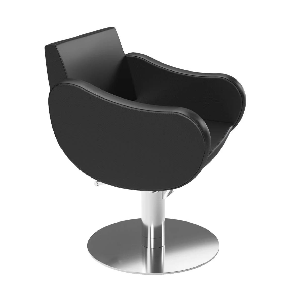 Friseurstuhl Fifties Supersilver Black  