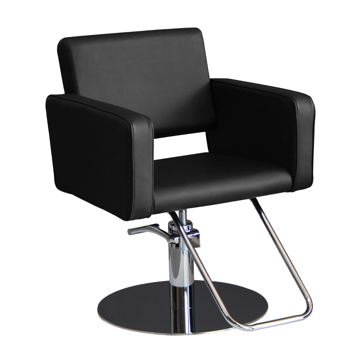 Salon Styling Chair Deepblack Supersilver  